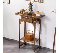 Santuario buddista domestico, armadietto in stile cinese, supporto per statua di Buddha, base per santuario in bambù, tavolo da meditazione con cassetti e vassoio 100*40*108cm/39.4*15.7*42.5inches