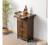 Santuario di Meditazione Personale, Tavolo da Meditazione Altare cabniat, Tavolo di bambù, Tavolo da Meditazione in Legno massello, con Spazio di archiviazione, mobiletto per nicchia del Buddha cines