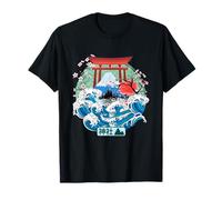 Santuario Giapponese Grande Onda Kanagawa Giappone Arte Vintage Maglietta