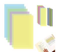 SANTUO Set di 15 sovrapposizioni per dislessia per la lettura, in PET colorato, per dislessia, dislessia, ADHD, sindrome da Irlens, sollievo visivo dallo stress