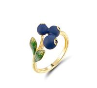 Santuzza Anello da donna in argento Sterling 925 smaltato a forma di fiore, Argento Sterling smaltato, Nessuna pietra preziosa