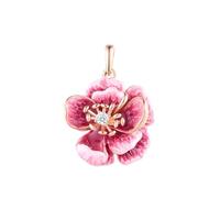 Santuzza Ciondoli a forma di fiore in argento Sterling 925 smaltato per le donne, Smalto Gemma, Zirconia cubica