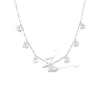 Santuzza Collana regolabile in argento Sterling 925 con ciondolo da donna, Argento sterling Gemma, Zirconie sintetico