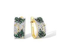 Santuzza Orecchini a forma di farfalla, in argento Sterling 925, con zirconia cubica e spinello verde, orecchini a forma di libellula, Argento Sterling Zirconia cubica, zirconia cubica