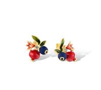 Santuzza Orecchini da donna in argento Sterling smaltato a forma di fiore, Argento sterling Smalto Argento Sterling Smalto Senza pietre preziose