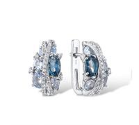Santuzza Orecchini pendenti da donna in argento Sterling 925 con ametista rosa e zirconia cubica, Argento sterling Zirconia cubica, Zriconia cubica