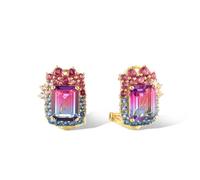 Santuzza - Orecchini pendenti in argento Sterling 925 con gemme per donne, Argento sterling Smalto