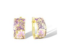 Santuzza Orecchini pendenti in argento Sterling 925 con zirconi colorati smaltati, pequeño, Pietra preziosa smaltata in argento ster, Zirconie sintetico