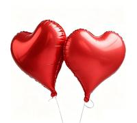 Sanu Belle Palloncini a forma di cuore, 2 pezzi, rosso, 24 pollici, palloncini a forma di cuore, per feste, San Valentino, matrimonio, fidanzamento, festa della mamma, decorazione di compleanno 205016