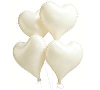 Sanu Belle Palloncini a forma di cuore, 4 pezzi, bianco, 24 pollici, per feste, San Valentino, matrimonio, fidanzamento, festa della mamma, decorazione di compleanno 205023