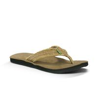 Sanuk Mens Fraid Not | Flip Flops for Men | Mens Sandals | Beach Sandals | Supportive & Lightweight | Comfort Footbed, Charcoal, 9