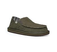 Sanuk Vagabond Soft Top Hemp, Mocassino Uomo, Esercito, 42 EU