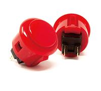 SANWA - 2 pulsanti originali OBSF-30, 30 mm, colore: rosso, per videogiochi Arcade Jamma videogiochi & Arcade Joystick Games Console (rosso) S@NWA
