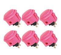 SANWA 6 pulsanti OBSF-30 Rosa Arcade Push Button (Mad Catz SF4 Tournament Joystick Compatible) OBSF-30 Push Buttons (Pink) Per Arcade Joystick Games Console
