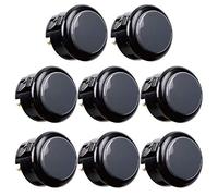 SANWA 8 PCS OBSF-30 Gray Arcade Push Button (Mad Catz SF4 Tournament Joystick Compatible) OBSF-30 30mm Push Buttons (Gray) for Arcade Joystick Games Console