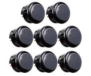 SANWA 8 PCS OBSF-30 Gray Arcade Push Button (Mad Catz SF4 Tournament Joystick Compatible) OBSF-30 30mm Push Buttons (Gray) for Arcade Joystick Games Console