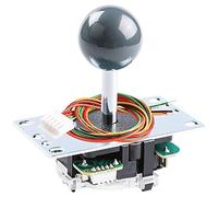 SANWA JLF-TP-8YT Joystick originale grigio - per Arcade Jamma Game 4 e 8 vie regolabile, compatibile con Catz Mad SF4 Tournament Joystick (top a sfera grigio) S@NWA