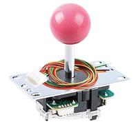 SANWA JLF-TP-8YT Pink Ball Top Handle Arcade Joystick 4 & 8 Way Adjustable, Hori Fight Stick Replacement Cable Parts (Mad Catz SF4 Tournament Joystick Compatible)