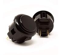 Sanwa OBSF-24 - 2 pulsanti originali 24 mm, per videogiochi Arcade Jamma videogiochi & Arcade Joystick Games Console (nero) S@NWA