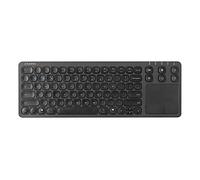 SANWA - Tastiera Bluetooth multi dispositivo con touchpad, tastiera ricaricabile con trackpad per computer portatile desktop PC iPad/iPhone Tablet, compatibile con MacBook, Windows, Android, iOS, nero
