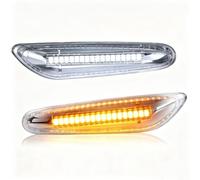 SANWAN Luci di posizione laterali dinamiche a LED compatibili con BMW Serie 1, 3 e 5 E36 E46 E60 E81 E90 X1 X3 X5, indicatori di direzione, luci sequenziali arancioni (2 pezzi)