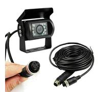 SANWAN, telecamera di retromarcia per camion, con cavo da 10 m, impermeabile, 18 LED IR, 170 gradi, 4 pin, telecamera di retromarcia CCD ad alta definizione, per auto, furgoni, autobus, roulotte