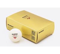 SANWEI - Palline da ping pong professionali, 3 stelle, in ABS, approvate dalla ITTF per competizioni, colore bianco, confezione da 6