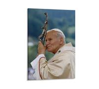 SANWYA Poster decorativo per camera da letto, motivo: Papa Giovanni Paolo II, con cornice, 40 x 60 cm