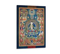 SANWYA Stampa artistica da parete su tela con divinità buddista indiana Vajrasattva, decorazione artistica da parete per soggiorno e camera da letto, poster 30 x 45 cm
