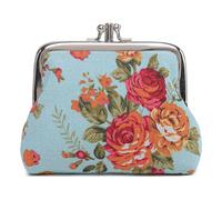 Sanxiner Carino Floreale Fibbia Portamonete Vintage Pouch Kiss-Lock Change Purse Portafogli, 20, Taglia unica, Vintage