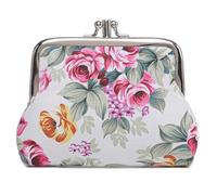 Sanxiner Grazioso portamonete con fibbia floreale vintage con chiusura a bacio.., 24, taglia unica