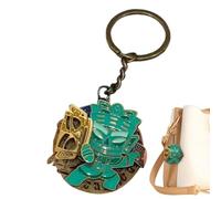Sanxingdui portachiavi, ciondoli Sanxingdui per bambini - Portachiavi a portafoglio che cambia faccia Sanxingdui, portachiavi creativo con rovine Sanxingdui, portachiavi per auto in bronzo culturale