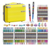 Sanyetral Set di 360 pennarelli acrilici a pennello con punta a pennello, penne acriliche per carta, vestiti, scarpe, pietre, tazze, ceramica, metallo, forniture artistiche regalo (360)
