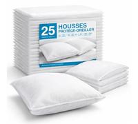 SANYGIENE Fodera protettiva per cuscino, 65 x 65 cm, set di 25 sotto federe usa e getta, anti compiti, batteri, allergie, igiene per la biancheria da letto turismo e medico, altamente raccomandato