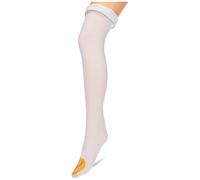 Sanyleg - Calze Antitrombosi, Antiembolia, a Compressione Graduata Differenziata, Autoreggente con Foro di Ispezione e Balza in Silicone, Taglia X-Large, Lunghezza 70-80 cm