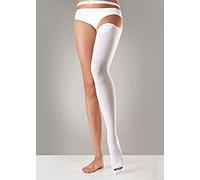 Sanyleg - Calze Antitrombosi, Antiembolia, a Compressione Graduata Differenziata, Monocollant a Gamba Intera, con Foro di Ispezione, Cintura Regolabile, Ambidestro, Taglia Medium Lunghezza 70-80 cm