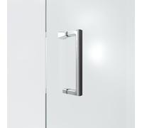 SANYROI Maniglia per porta doccia, apertura fori 145 mm, maniglia per cabina doccia, maniglia per porta in vetro, maniglia ad arco in ABS, effetto cromato, lunghezza 160 mm