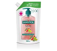 Sanytol - Eco ricarica sapone per le mani da cucina, aroma pompelmo e limone, elimina i cattivi odori, protezione totale contro agenti esterni, confezione ad alta resistenza - 500 ml