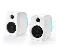 Sanyun SW209 Altoparlanti da Gaming da 36W per Computer con 3 Modalità EQ (Gioco/Film/Musica), Suono Surround 3D Dinamico, DAC 24bit USB/AUX/Bluetooth 5.2, Illuminazione RGB, per PC/Desktop, Bianco
