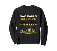 Sao Paulo Brasile Coordinate Minimal City Identity Design Felpa