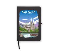 São Paulo Brasile Destinazione di viaggio, pagine bianche, copertina in ecopelle, agenda, diario, quaderno di lavoro