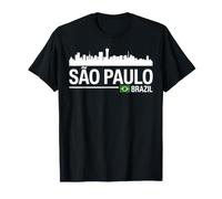 Sao Paulo Brasile Skyline Badge Souvenir di Viaggio Maglietta