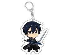 SAO Portachiavi Anime Ruolo Sword Art Online Portachiavi Acrilico Kirigaya Kazuto/Yuuki Asuna Cosplay Portachiavi Accessori