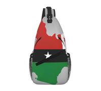 Sao Tome and Principe Flag Map01 - Borsa a tracolla a tracolla da uomo e donna