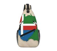 Sao Tome and Principe Flag Map02 - Borsa a tracolla a tracolla, tracolla in vita, unisex