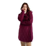 SAOL Cappotto con collo sciallato 100% lana merino con bottoni da donna, M