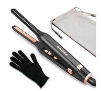 SAOSA Piastra per Capelli Corti a Matita, 0,8 cm Piastra Mini per Capelli con 9 Livelli di Temperatura (90°C-220°C), Doppia Tensione, per Pixie Cut, Frangia, Ricci, Regalo con Astuccio e Guanto