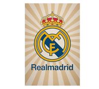 SaoTi Asciugamano da spiaggia Real Madrid, grande, 140 x 70 cm, in microfibra super assorbente, ideale per fan, palestra, asciugamano doccia
