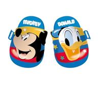 SaoTi Pantofole Casa per Bambini Mickey Donald PANTUFLAS Bambini suola antiscivolo morbide e calde, Blu e Rosso, 28/29 EU