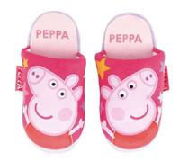 SaoTi Pantofole per casa bambino PEPPA PIG - Pantofole morbide e calde con suola antiscivolo/comode, Rosa, 32/33 EU